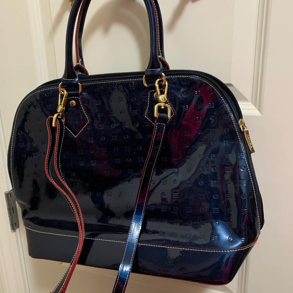 Arcadia. Patten leather blue.